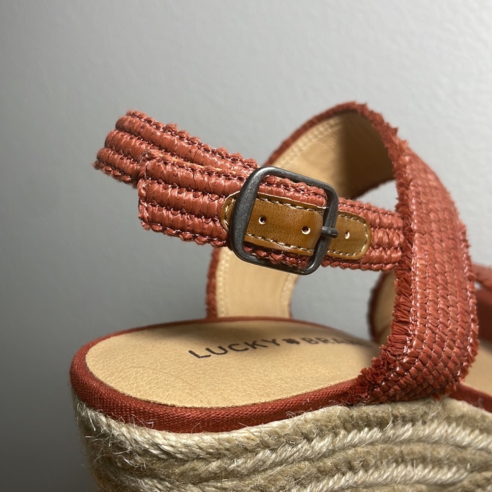 Lucky Brand Minjah Espadrille Wedge Sandal - Sumac - Picture 6 of 14